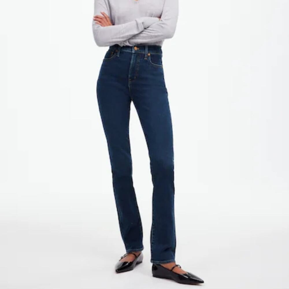 Madewell  Perfect Vintage Jeans Dark Larkspur Wash Slim Straight High Rise 25